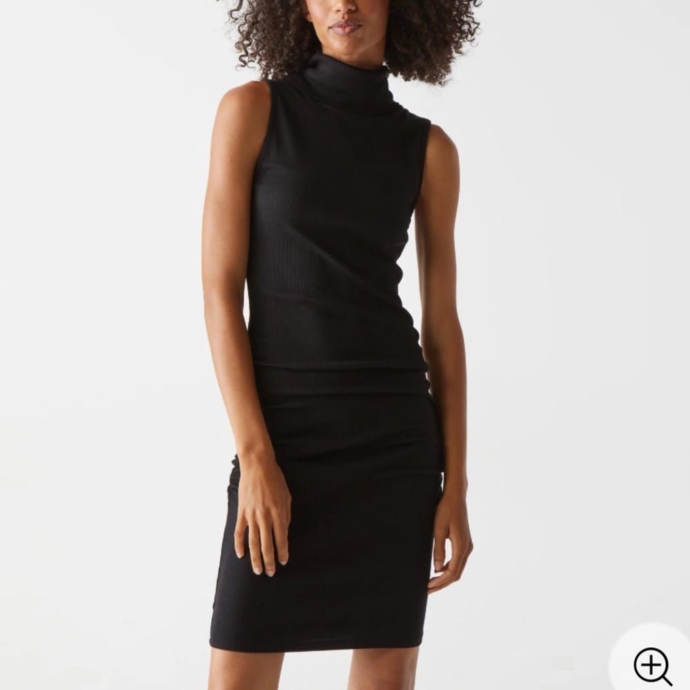 Michael Stars | Macy Ribbed Dress | Bodycon | Women’s Black Dress | NWT